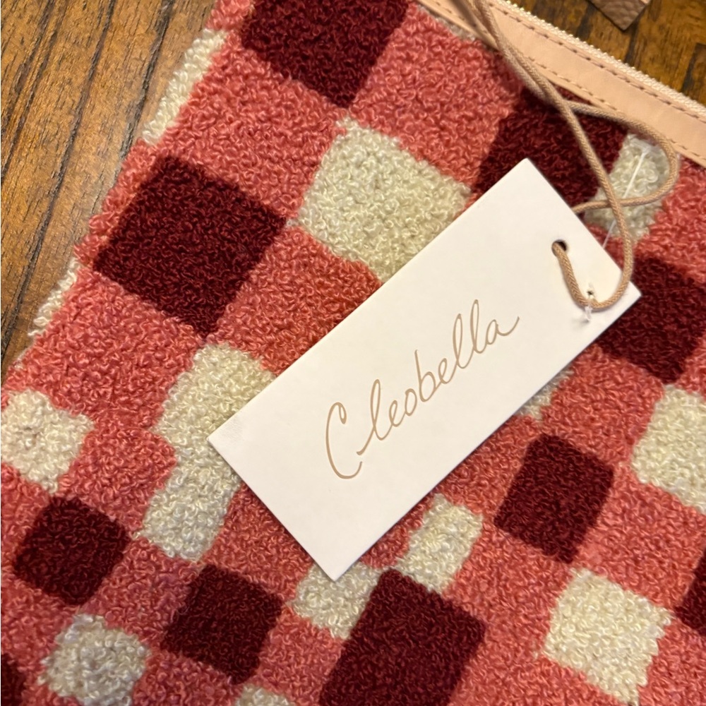 NWT Cleobella Patchwork Gingham Clutch w/ dust bag - Picture 4 of 6